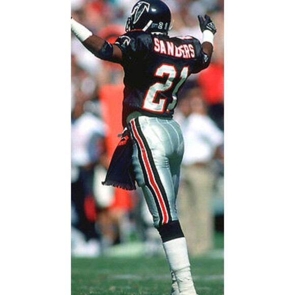 Deion Sanders (Nike)-(Falcons)-(Jersey)-(Black)-(New Cond.)-(Size XL)-$100.00 - Picture 6 of 14